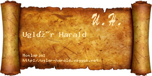 Uglár Harald névjegykártya
